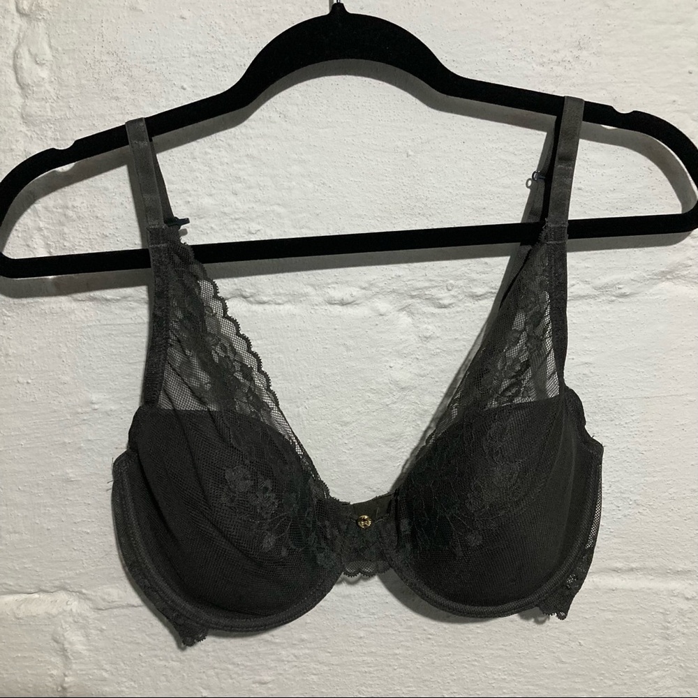 NWT Natori Black Cherry Blossom Lace Underwire Bra - Size 34DD
